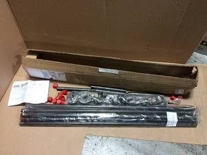12 in. x 3.2 ft. L Black Pipe 2-Tier Freestanding Clothing Rack Kit Customer Returns Open Box See Pictures