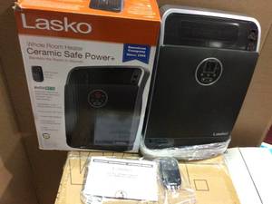 Safe Power 1500-Watt Electric Ceramic Space Heater with Digital Display And Remote Control by Lasko Customer Returns Open Box See Pictures