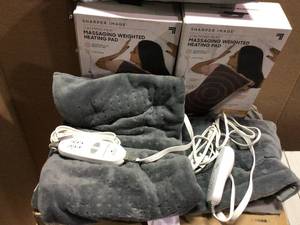 12 in. x 24 in. Massaging Weighted Heating Pad by CALMING HEAT Customer Returns Open Box See Pictures
