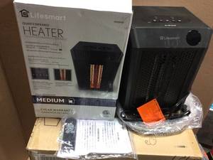 1,500-Watt Electric Infrared Portable Space Heater with 4-Elements and Remote Customer Returns Open Box See Pictures
