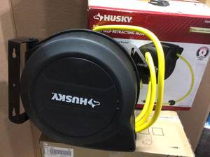 38 in. x 50 ft. Hybrid Retractable Hose Reel by Husky Customer Returns Open Box See Pictures