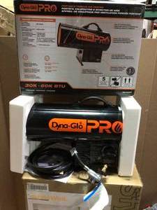 30K-60K BTU Propane Forced Air Heater by Dyna-Glo Pro Customer Returns Open Box See Pictures
