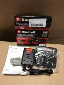 EINHELL Power X-Change 18-Volt 3.0-Ah Lithium-Ion Starter Kit, Includes Battery and Fast Charger&nbsp&nbspCustomer Returns Open Box See Pictures