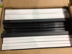 35 in. W 4 Shelf Plastic Multi-Purpose Cabinet in Gray by HDX&nbsp&nbspCustomer Returns Open Box See Pictures