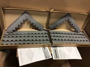 18.4 in. x 18.4 in. Gray Commercial PVC Garage Flooring Trim Kit by Husky&nbsp&nbspCustomer Returns Open Box See Pictures