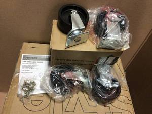 5 in. Black PP Caster Kit by Husky&nbsp&nbspCustomer Returns Open Box See Pictures