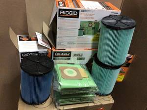OSHA Compatible Kit with HEPA Level Filtration and Cyclonic Dust Bags for Select 12 -16 Gal. WetDry Shop Vacuums by RIDGID&nbsp&nbspCustomer Returns Open Box See Pictures