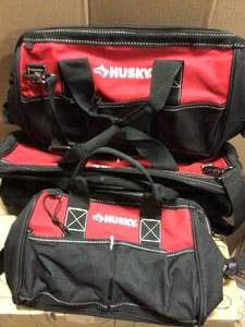 12 in. x 7 in. Polyester Tool Bag by Husky&nbsp&nbspCustomer Returns Open Box See Pictures