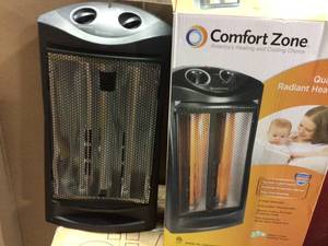 Comfort Zone Quartz Radiant Tower Heater&nbsp&nbspCustomer Returns Open Box See Pictures