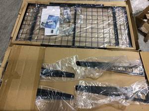 24 in. x 48 in. Black Heavy Duty Steel Garage Wall Shelf with Brackets by FLEXIMOUNTS&nbsp&nbspCustomer Returns Open Box See Pictures
