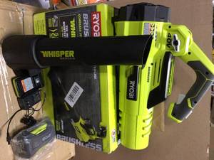 125 MPH 550 CFM 40-Volt Lithium-Ion Brushless Cordless Jet Fan Leaf Blower - 4.0 Ah Battery and Charger Included by RYOBI&nbsp&nbspCustomer Returns Open Box See Pictures