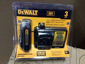 20-Volt MAX Compact Lithium-Ion 3.0Ah Battery Pack with 12-Volt to 20-Volt MAX Charger by DEWALT&nbsp&nbspCustomer Returns Open Box See Pictures