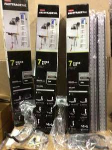 Rubbermaid All-In-One FastTrack Garage Storage Rail System Tool Kit (7-Piece)&nbsp&nbspCustomer Returns Open Box See pictures