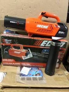 145 MPH 550 CFM 58-Volt Brushless Lithium-Ion Cordless Battery Leaf Blower (Tool-Only) by ECHO&nbsp&nbspCustomer Returns Open Box See pictures