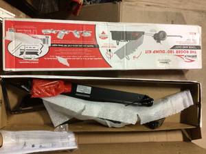 The Roger 180-Degree Full Dump Kit for Brinly-Hardy 10 cu. ft. Poly Carts&nbsp&nbspCustomer Returns Open Box See pictures