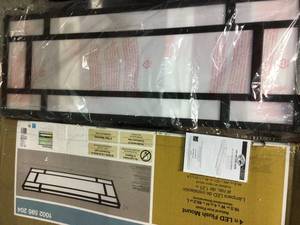 128-Watt Natural Iron Integrated LED Ceiling Flush Mount by Hampton Bay&nbsp&nbspCustomer Returns Open Box See pictures