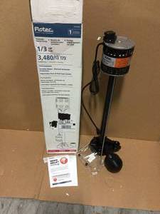 Flotec 13 hp 3000 gph Thermoplastic Submersible Pedestal Sump Pump&nbsp&nbspCustomer Returns Open Box See pictures