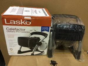 1500-Watt Electric Pro-Ceramic Utility Portable Space Heater with Pivot Power by Lasko&nbsp&nbspCustomer Returns Open Box See pictures
