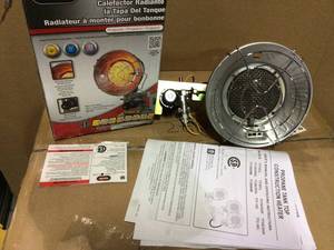 Single Burner 15,000 BTU Radiant Tank Top Propane Portable Heater by Dyna-Glo&nbsp&nbspCustomer Returns Open Box See pictures