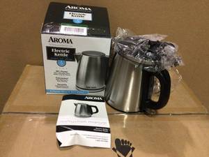 4-Cup Stainless Steel Electric Kettle by Aroma&nbsp&nbspCustomer Returns Open Box See pictures