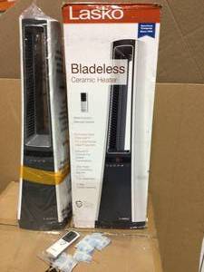 Bladeless 1500-Watt Electric Ceramic Oscillating Space Heater with Digital Display and Remote Control by Lasko&nbsp&nbspCustomer Returns Open Box See pictures