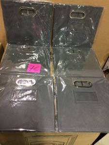 Cubo 12 in. x 12 in. Grey Foldable Fabric Bin (12-Pack) by Niche&nbsp&nbspCustomer Returns Open Box See pictures
