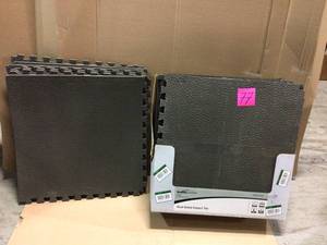 BlackGray 24 in. x 24 in. x .52 in. Dual Sided Impact Tile by TrafficMaster&nbsp&nbspCustomer Returns Open Box See pictures