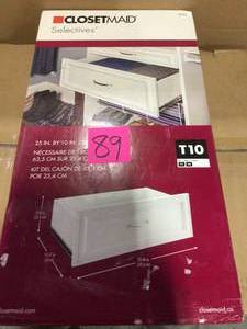 ClosetMaid 4945 Selectives 23.5 in. x 10 in. Decorative Drawer in White&nbsp&nbspCustomer Returns Open Box See pictures