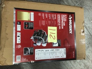 Husky 4.5 Gal. Portable Electric-Powered Silent Air Compressor in very good condition