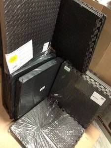 Multi-Purpose Black 24 in. x 24 in. EVA Foam Interlocking Anti-Fatigue Exercise Tile Mat (6-Pack)&nbsp&nbspCustomer Returns Open Box See pictures