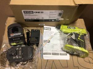18V ONE Lithium-Ion Cordless Glue Gun Kit with (3) General Purpose Glue Sticks, (1) 1.5 Ah Battery and Charger by RYOBI&nbsp&nbspCustomer Returns Open Box See pictures