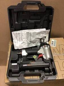 Pneumatic 18-Gauge 1-12 in. Narrow Crown Stapler Kit by Porter-Cable&nbsp&nbspCustomer Returns Open Box See pictures