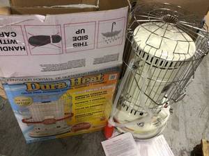 Portable Convection Kerosene Heater Provides 23,800 Btus of Warmth by DuraHeat&nbsp&nbspCustomer Returns Open Box See pictures