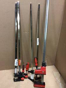 36 in. Clutch Style Bar Clamp with Wood Handle and 2-12 in. Throat Depth by BESSEY&nbsp&nbspCustomer Returns Open Box See pictures