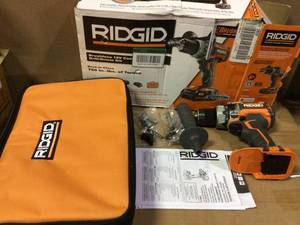18-Volt Lithium-Ion Cordless Brushless 12 in. Compact Hammer Drill Kit with (2) 2.0 Ah Batteries, Charger, and Bag by RIDGID&nbsp&nbspCustomer Returns Open Box See pictures