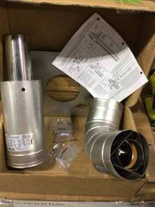 3 in. x 5 in. Horizontal Stainless Steel Concentric Termination Vent Kit for Mid Efficiency Tankless Gas Water Heaters by Rheem&nbsp&nbspCustomer Returns Open Box See pictures
