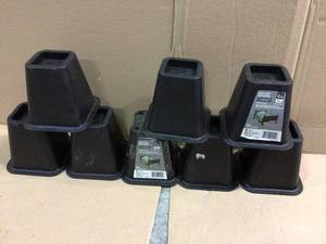 4 Count Bed Risers or Furniture Riser, bed lifts in Height of 6. HeavyDuty300lb&nbsp&nbspCustomer Returns Open Box See pictures