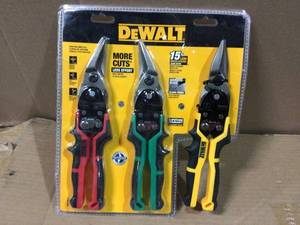 Left, Right and Straight Aviation Snips Set (3-Pack) by DEWALT&nbsp&nbspCustomer Returns Open Box See pictures