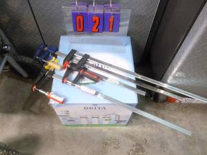 lot 21 image: Qty of 4 new bar clamps. As shown.