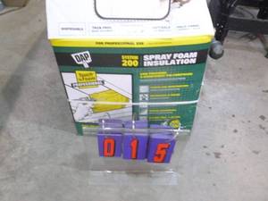 lot 15 image: Dap foam insulation kit. Used but feels like there is some left in tanks. As shown.