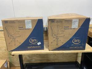 Lot of 2-SertaPedic Cosset Ergonomic Task Chair, Gray