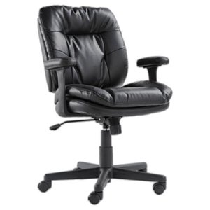 OIF Bonded Leather Task Chair, Black