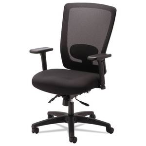 Alera Envy Series Mesh High-Back Multifunction Chair, Supports up to 250 lbs., Black SeatBlack Back, Black Base