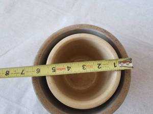 lot 46 image: 2 Small Antique and Vintage Crocks