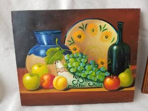 lot 41 image: 2 Vintage Original Oil Paintings