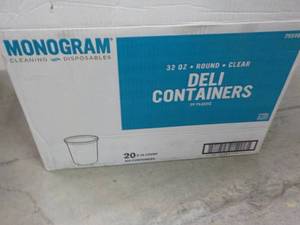 Case of Monogram 32 oz Round Clear ...