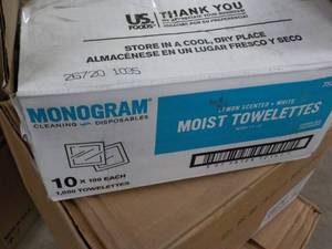 Case of 1000 Monogram Moist Towelet...