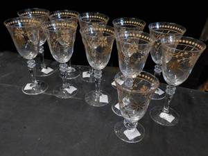 Gold VNTG Wine Goblets retail $18....