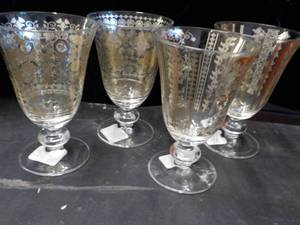 Set of 4 Rococo Gold Goblets on sal...