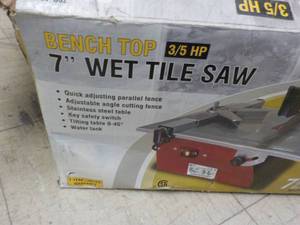 7 Wet Tile Saw 35 hp...
